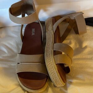 MIA Women's Tan Espadrille Sandals